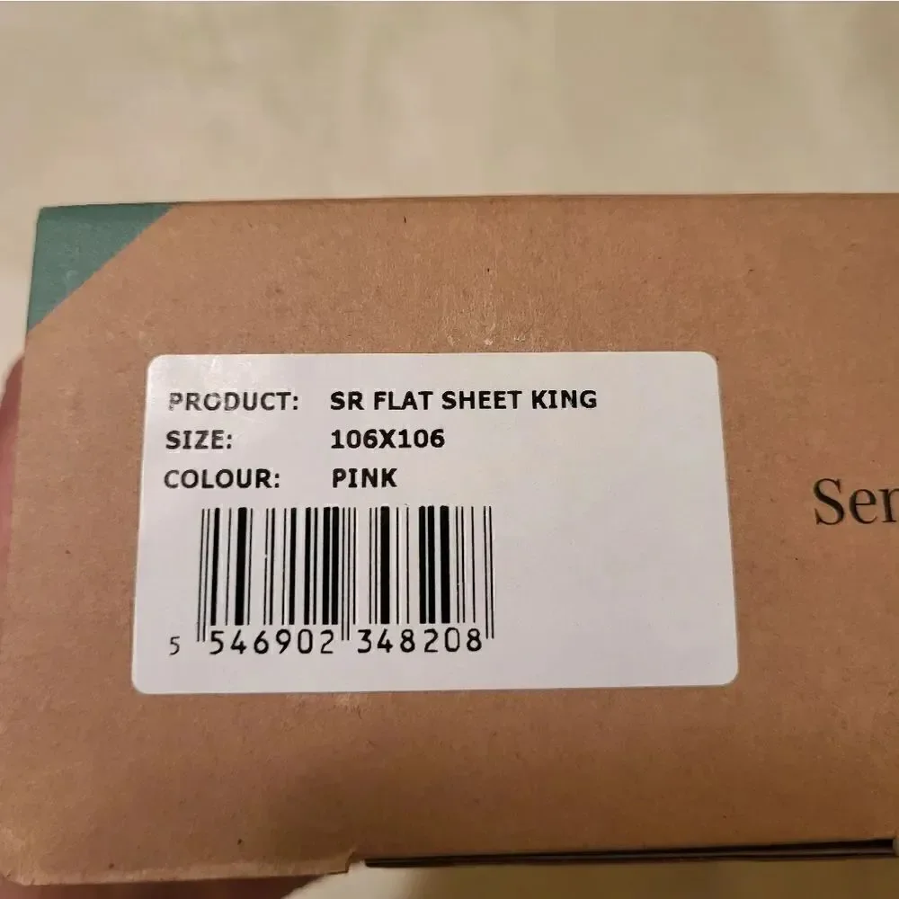 Brand New in Box SENSIBLE REST NaturZinc® King Flat Sheet Pink MSRP $170
